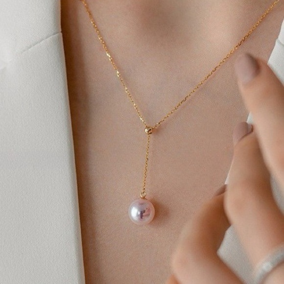 Pearl Drop Necklace (7210) - Picture 2 of 3